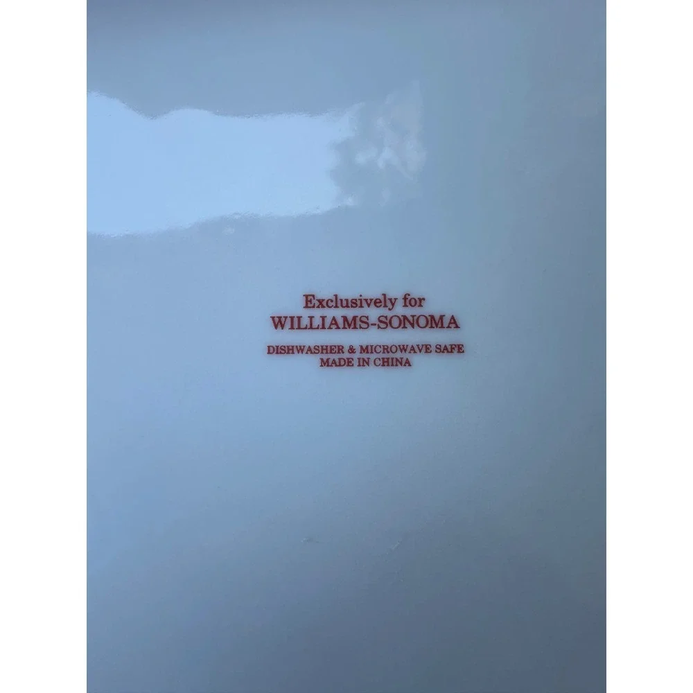 Williams Sonoma Twas the Night Before Christmas 2 dinner & 2 salad plate Santa
